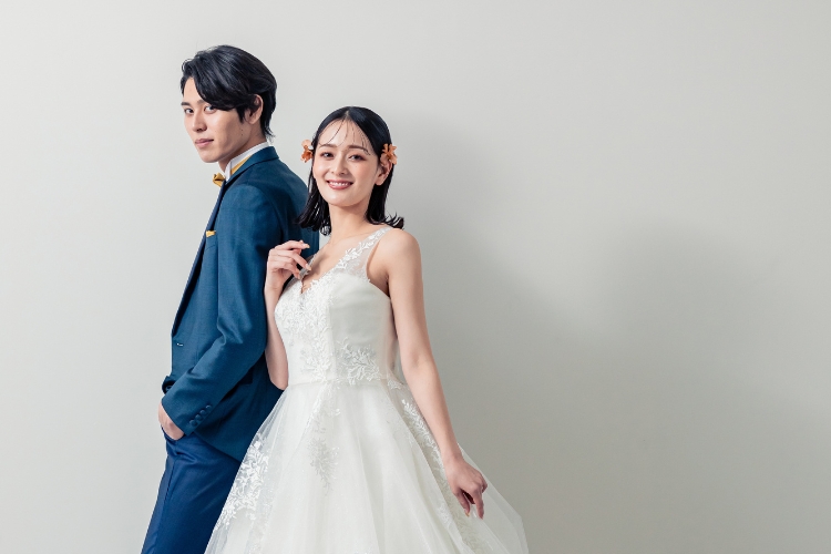 フォトウェディング,前撮り,スタジオ撮影,後撮り,スタジオフォト,ウェディングドレス,タキシード