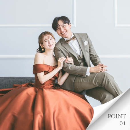 フォトウェディング,前撮り,スタジオ撮影,後撮り,スタジオフォト,ウェディングドレス,洋装,タキシード