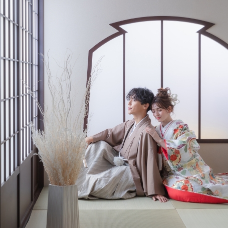 フォトウェディング,前撮り,スタジオ撮影,スタジオ前撮り,洋装,ウェディングドレス