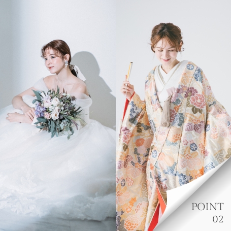 フォトウェディング,前撮り,スタジオ撮影,後撮り,スタジオフォト,ウェディングドレス