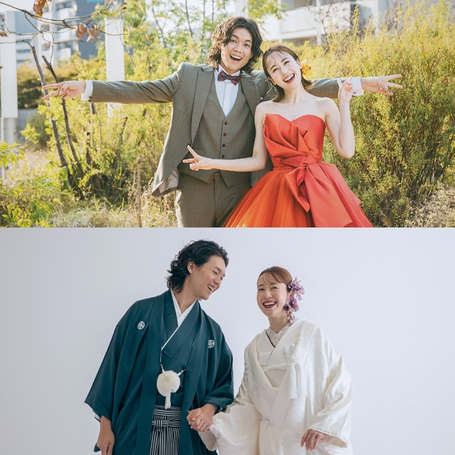 前撮り,フォトウェディング,白無垢,紋付袴,結婚,入籍,ワタベウェディング,スタジオフォト,和装