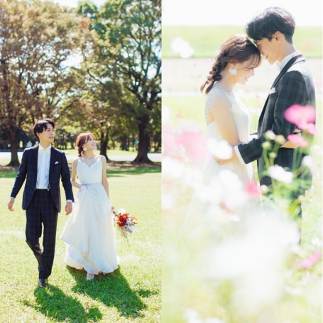 フォトウェディング,前撮り,スタジオ撮影,後撮り,スタジオフォト,カラードレス,洋装,タキシード