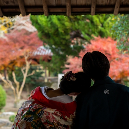 神道山,前撮り,フォトウェディング,ロケーションフォト,和装,色打掛,岡山フォトスタジオ