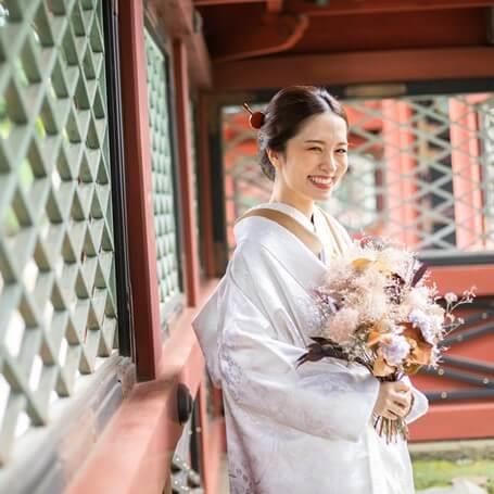 根津神社、前撮り、フォトウェディング