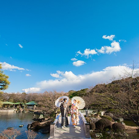 大仙公園,フォトウェディング,前撮り,和装,色打掛