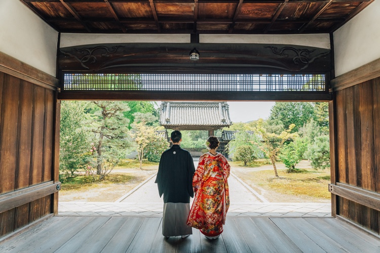 隨心院,フォトウェディング,前撮り,和装,色打掛,紋付