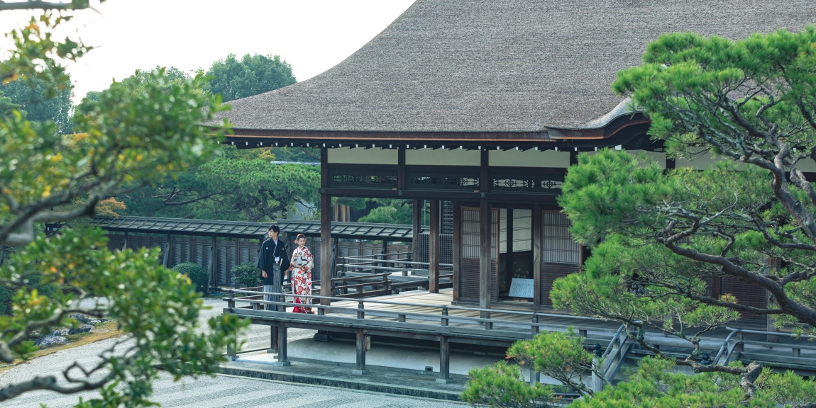 仁和寺,前撮り,フォトウェディング,京都,ロケーションフォト,和装,紋付,白無垢