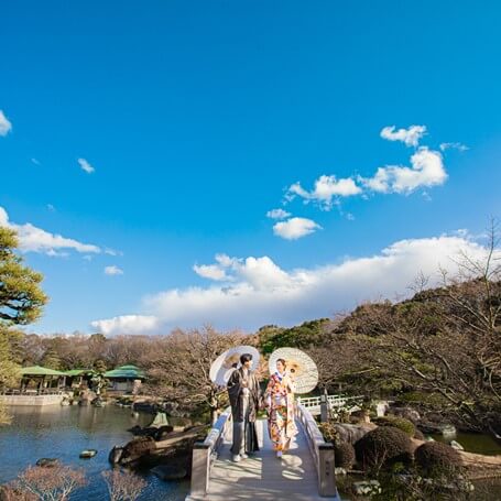 大仙公園,フォトウェディング,前撮り,和装,色打掛