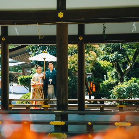 上賀茂神社,フォトウェディング,前撮り,和装,色打掛,紋付
