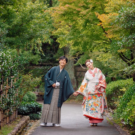 前撮り,フォトウェディング,和装,色打掛,ロケーションフォト,名古屋,徳川園