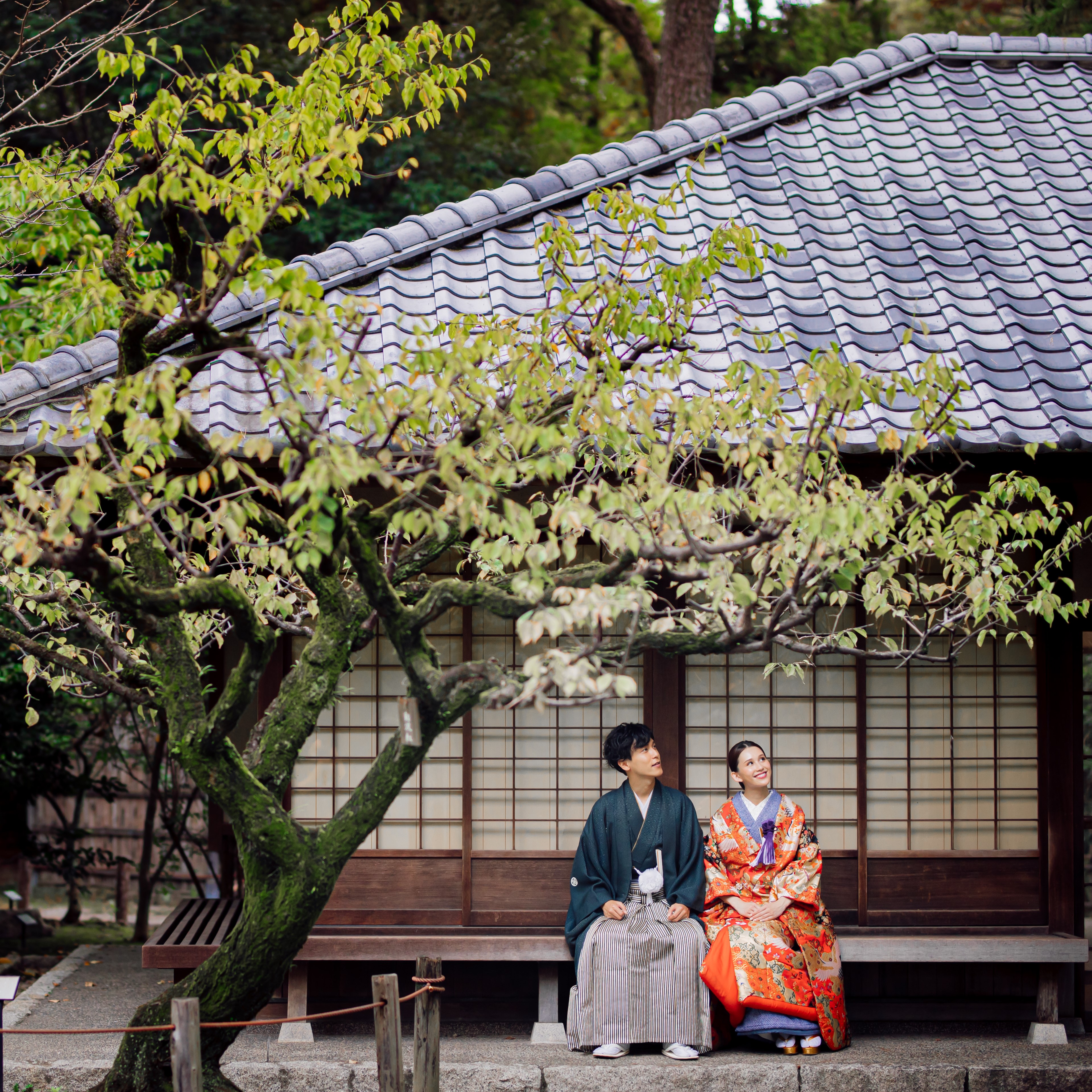 名古屋城,名古屋,前撮り,フォトウェディング,和装,色打掛,紋付