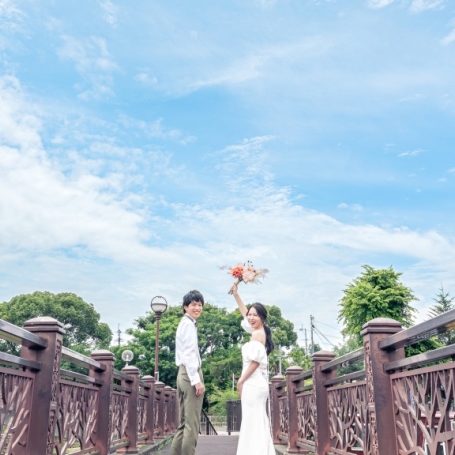 江津湖,公園,ロケーションフォト,洋装,フォトウェディング,前撮り