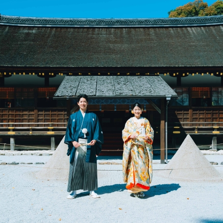 上賀茂神社,フォトウェディング,前撮り,和装,白無垢,紋付